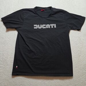 Mens Ducati Racing T Shirt Short Sleeve Motorcycle Black Size XL